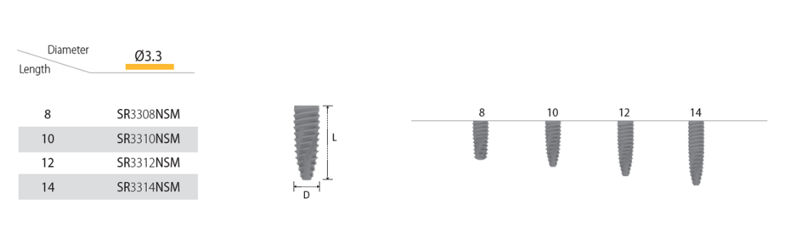 INNO Submerged Narrow Implant (Sub-N.)